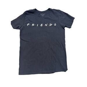 Friends Unisex Women Men Shirts M Black Sitcom Graphic Tee Short Sleeve